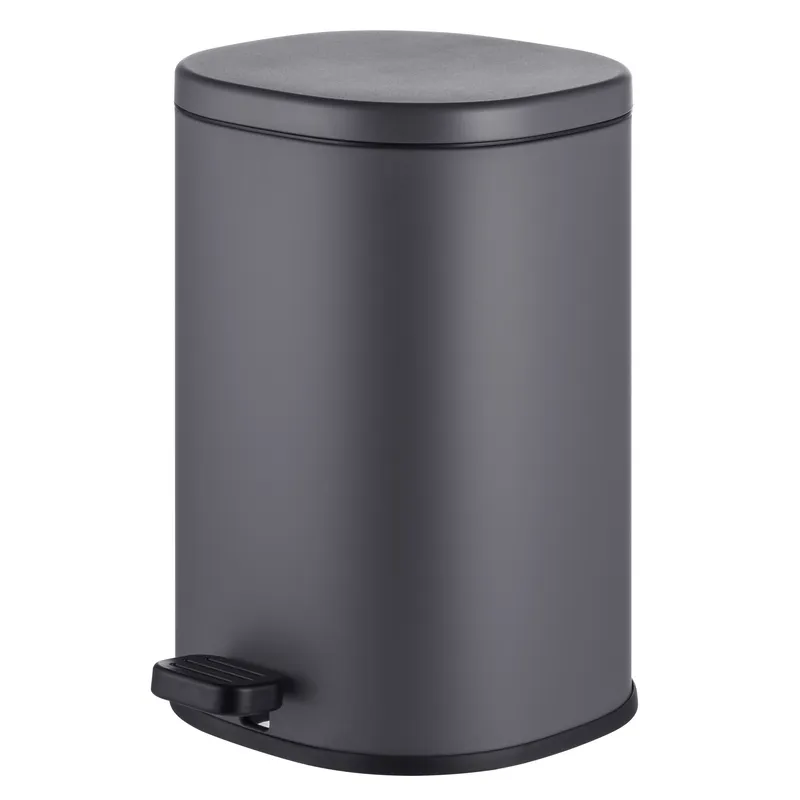 Мусорное ведро овальное Mixxus Premium с плавным закрытием Graphite 5 л цвет графит MI7063 Харьков - изображение 11