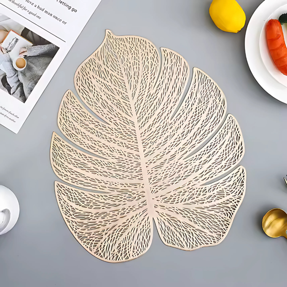 Сервировочная салфетка под горячее фигурная 38х30 см, коврик сервировочный золотистый набор 2 шт Каменец-Подольский - изображение 2