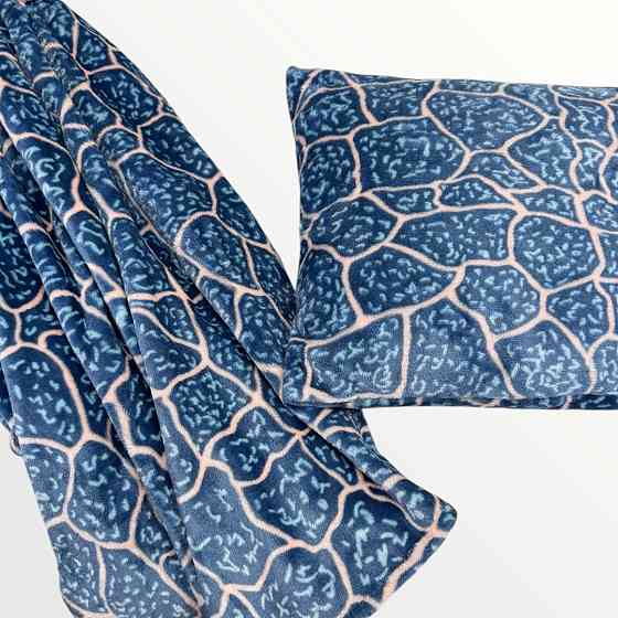 Ecotton Набір для подорожі Ecotton 2 в 1 Подушка 40х40 плед 110х140 блакитний FL-087 Киев