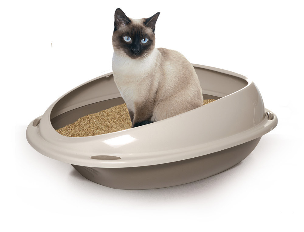 Відкритий туалет для котів Shuttle з бортиком, розмір 45 x 36 x 15.5 см Вінниця - фото 7