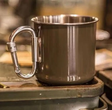 Туристична кружка з карабіном 250 мл Mil-Tec (14608102) Нержавіюча сталь Нововолинськ - фото 6