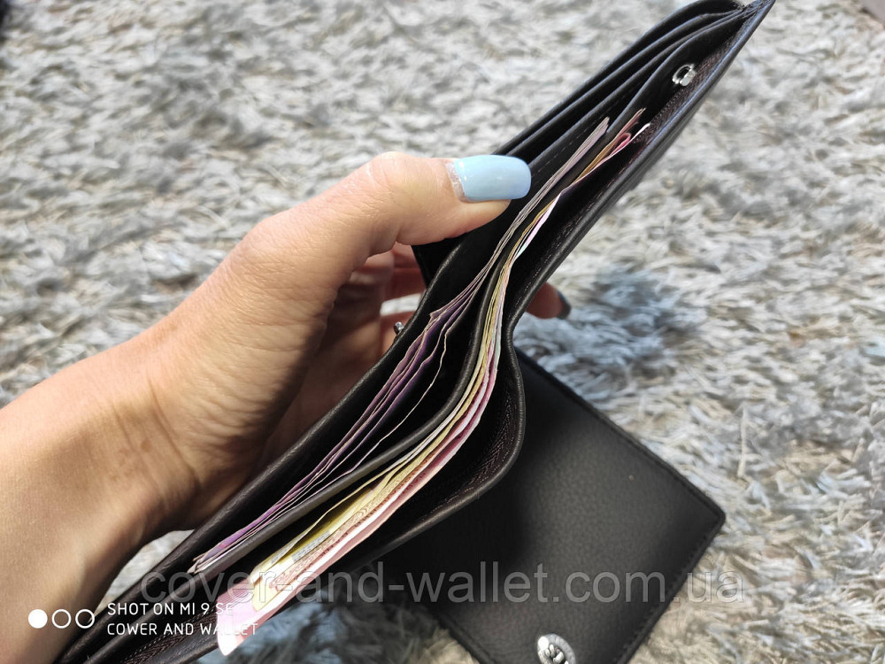 Удобный мужской портмоне без застежки коричневого цвета ST Leather Киев - изображение 6