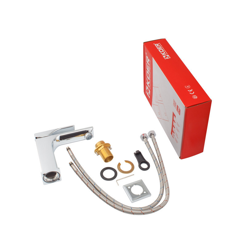 Змішувач для умивальника Koer KB-10010-01 (Колір хром) (KR3478) Київ - фото 4