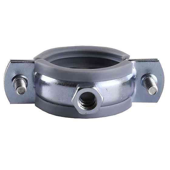 Хомут у зборі CR 1" (32-37 мм) з гвинтом-шурупом 8*80 і дюбелем у уп., сірий Київ