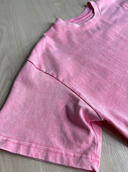 Футболка жіноча A-N 26662 тай-дай варена базова універсальна, рожевий, one size Одеса - фото 7