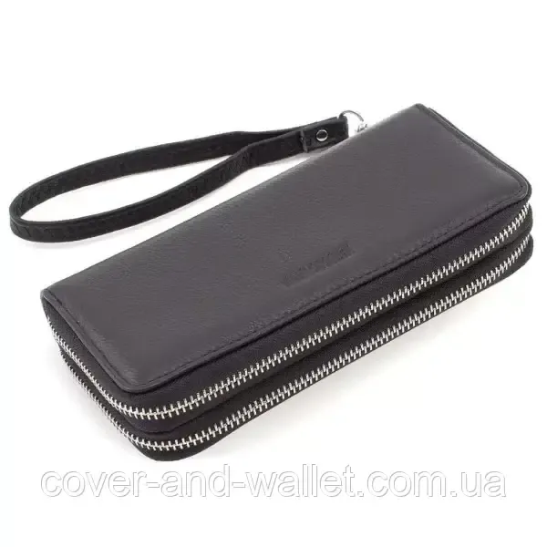 Большой мужской кожаный кошелек клатч на две змейки Marco Coverna M39-3 Bigger Киев - изображение 4