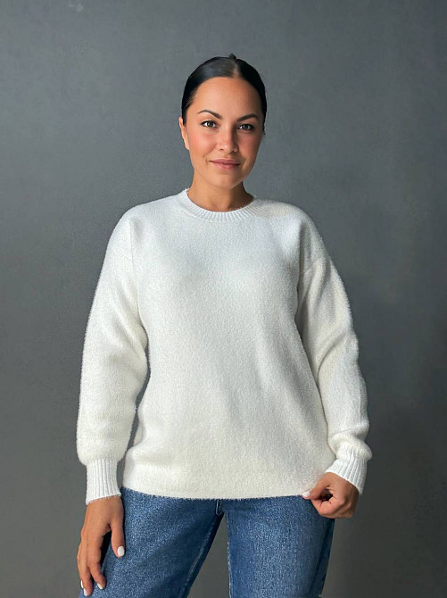 Светр жіночий Fancy Matinee 5977 ангора базовий, білий, one size Київ - фото 11