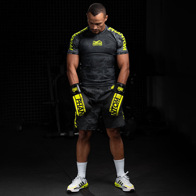 Боксерські рукавиці Phantom APEX Elastic Neon Black/Yellow 14 унцій (Бинти 4м. в подарунок) Каменское - изображение 8
