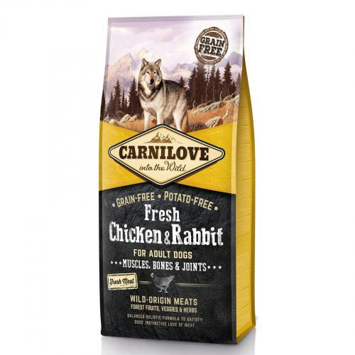 Корм сухий Carnilove Fresh Chicken and Rabbit for Adult dogs для дорослих собак усіх порід з куркою та кроликом 12 кг Київ - фото 1