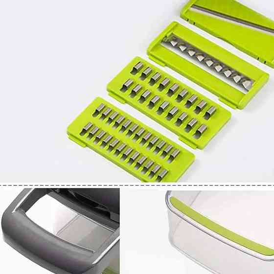 Многофункциональная овощерезка 16в1 с контейнером HA-347 / Ручная овощерезка-измельчитель / Слайсер для овощей Киев