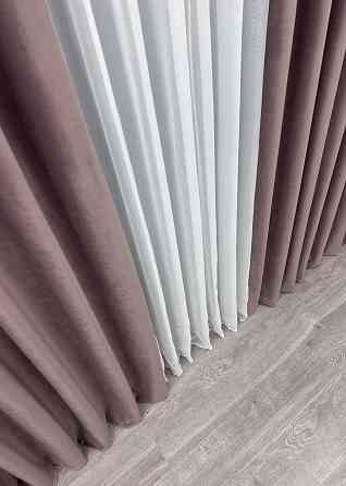 Шторная ткань бархат, высота 3м цвет пудровый 1556ш Киев