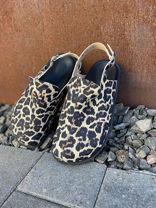 SEE SEVEN Босоніжки жіночі леопардові шкіряні SEE SEVEN 1614 літні на низькому ходу / Стильні б Коломыя - изображение 3