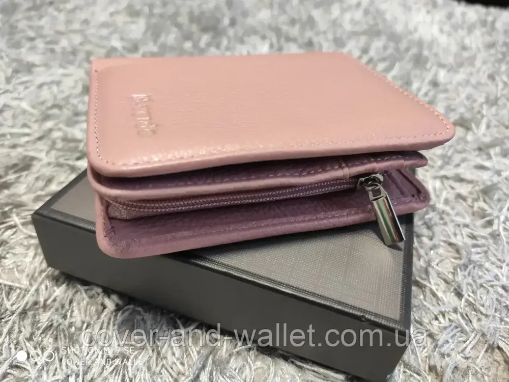 Красивый компактный женский кошелек светло-розового цвета из натуральной кожи Helen Verde 091 Киев - изображение 6