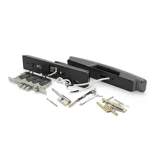 Розумний замок YOSO YO-H20 на АКБ 4200mA , Відбиток пальця/обличчя/код/карта/ключ/додаток ( врізна частина 6068) Матеріал алюміній Київ