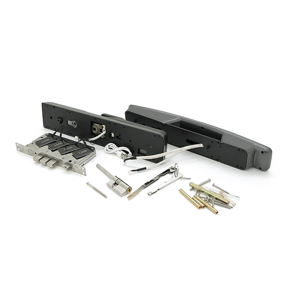 Розумний замок YOSO YO-H20 на АКБ 4200mA , Відбиток пальця/обличчя/код/карта/ключ/додаток ( врізна частина 6068) Матеріал алюміній Київ - фото 4