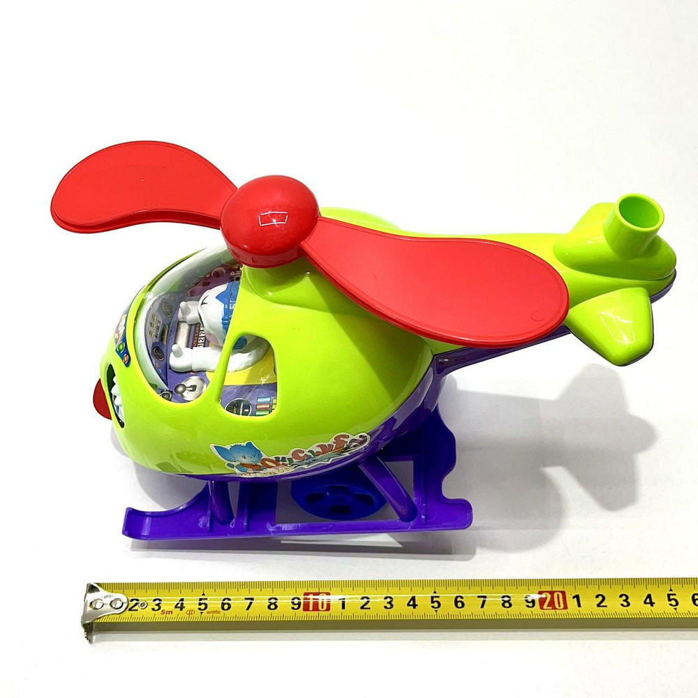 Каталка на палиці Вертоліт 50см Салатово-фіолетовий (0302) Чернигов - изображение 8