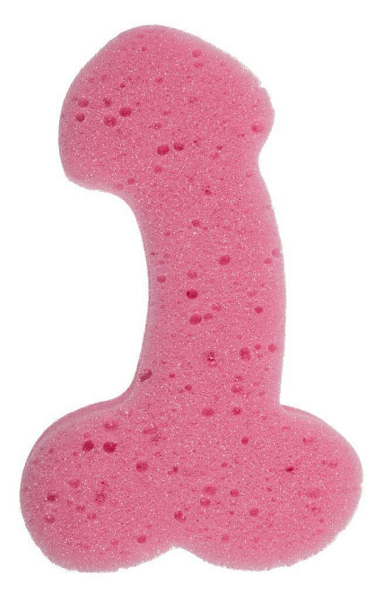 Губка для ванни Sponge Willy Pink, 19 см Sex Aura Київ - фото 1