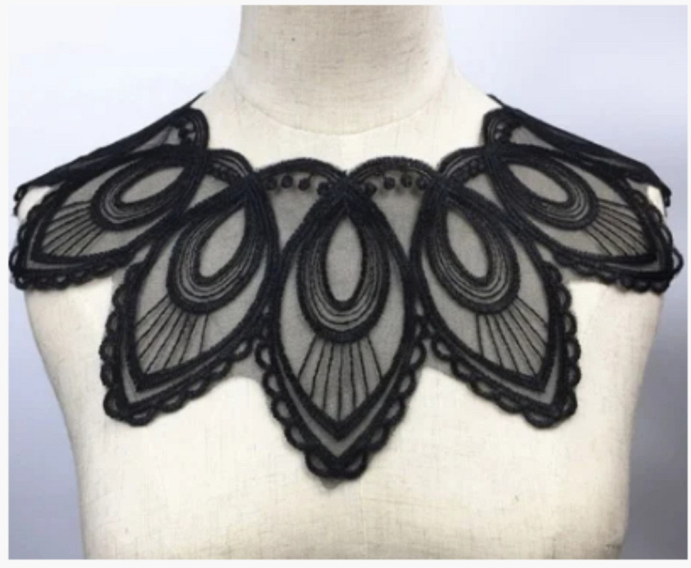 Воротник пришивной черный Киев - изображение 1