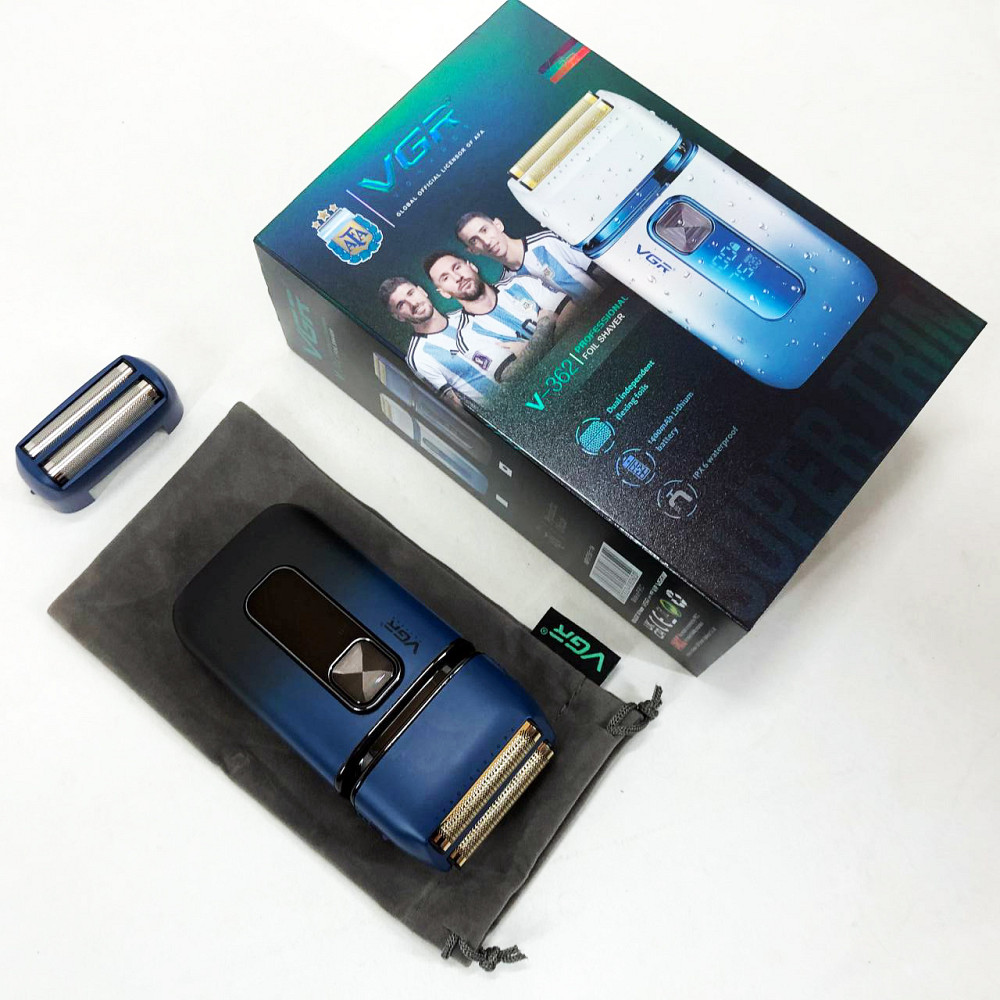 Мужская бритва на батарейках VGR, Мужская водонепроницаемая аккумуляторная бритва BP-32 Львов - изображение 1