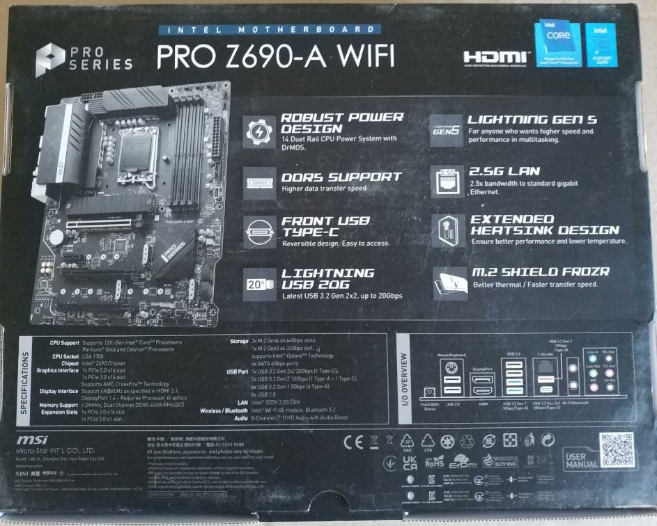 ТОП! MSI PRO Z690-A WIFI | DDR5 | LGA 1700 | Материнская плата | Intel. Київ - фото 6