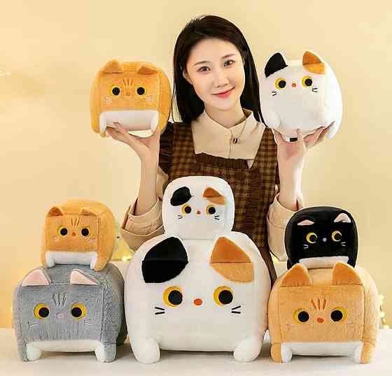 ПЛЮШЕВАЯ ПОДУШКА 20см ТАЛИСМИН КВАДРАТНЫЙ КУДЛ КОТ КОТЕНКА 20 СМ білий Київ