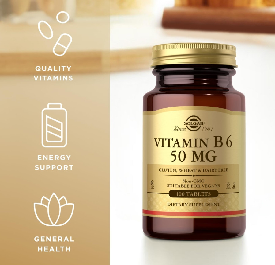 Вітамін В6 Solgar Vitamin B6 50 мг 100 таб Київ - фото 2