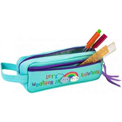 Пенал Cool For School з ремінцем 2 відділення блакитний (CF87016) Вінниця