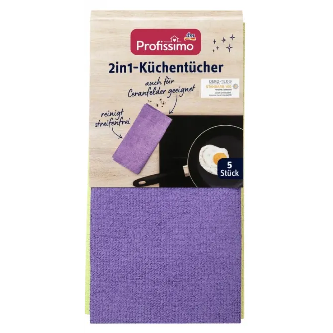 Profissimo 2in1-Küchentücher кухонные салфетки микрофибра 2в1, 5 шт c 3D структурой Львов - изображение 1