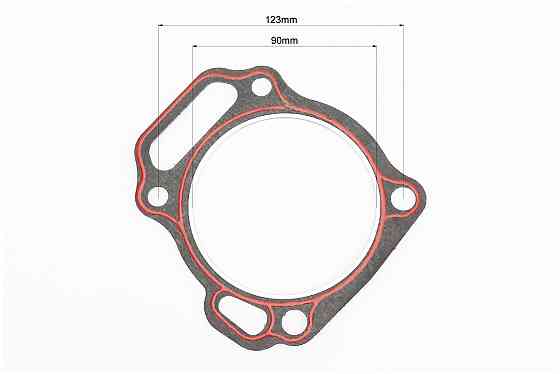 Прокладка головки циліндра 190F-90mm (пароніт, червона нитка) Київ