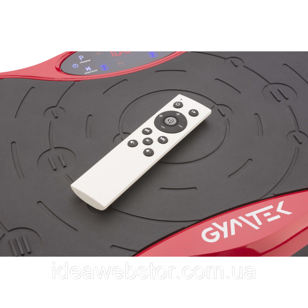 Віброплатформа Gymtek XP500 2D для дому з пультом керування й еспандерами вібротренажер для схуднення фітнесу масажу червона Київ - фото 13