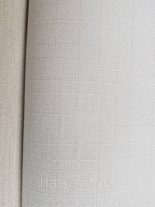 Шпалери вінілові на флізелін Marburg Tango 58862 однотонні світло бежеві тонка смужка, клітка 10.05х0.70 м. Київ - фото 2