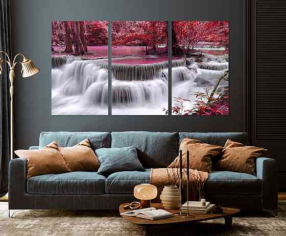 Модульная картина в гостиную / спальню  Водоспад   ART-231_3A Киев