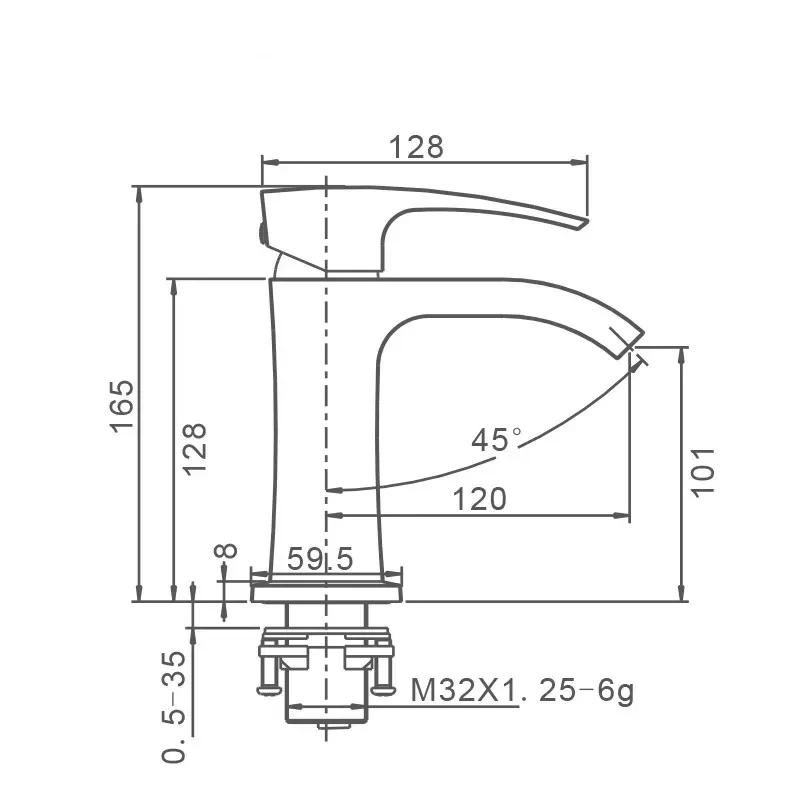 Змішувач для раковини GAPPO G1007-9, графіт Київ - фото 5