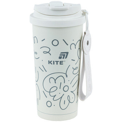 Термокружка Kite 550 мл, біла (K25-1226-3) Вінниця - фото 1