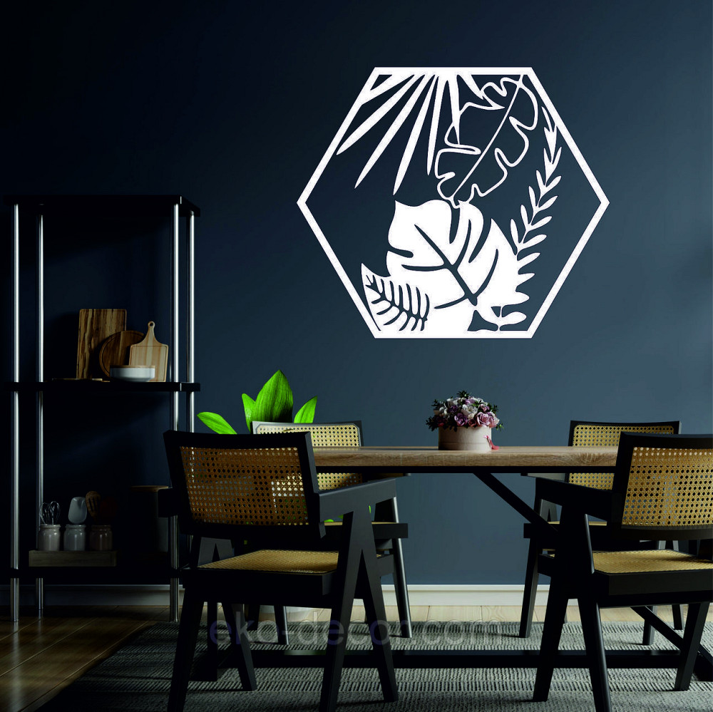 Декоративне настінне Панно «Растіння» Декор на стіну 90*90 см, Білий Київ - фото 3