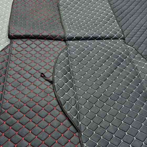 Накидки сидіння антара чорні (передні) ромб, синя нитка Мукачево