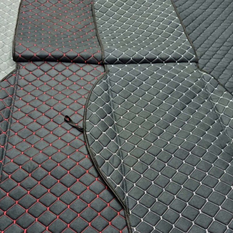 Накидки сидіння антара чорні (передні) ромб, синя нитка Мукачево - фото 2