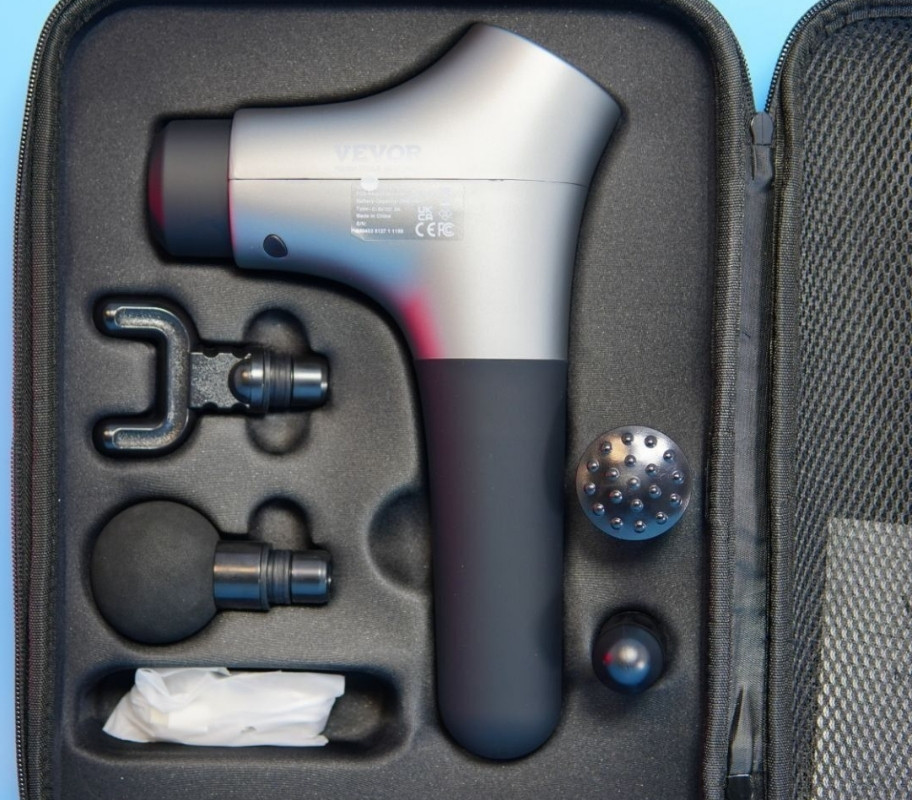 Электрический перкуссионный массажер для мышц VEVOR, 12 В, 2500 мАч, 6. Харьков - изображение 6