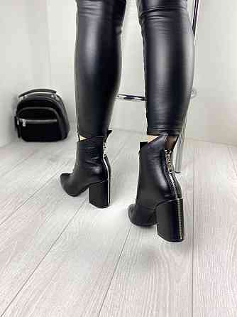 Жіночі черевики TWO STEPS чорні натуральна шкіра каблук 9.5см 37р. (2738) Коломыя