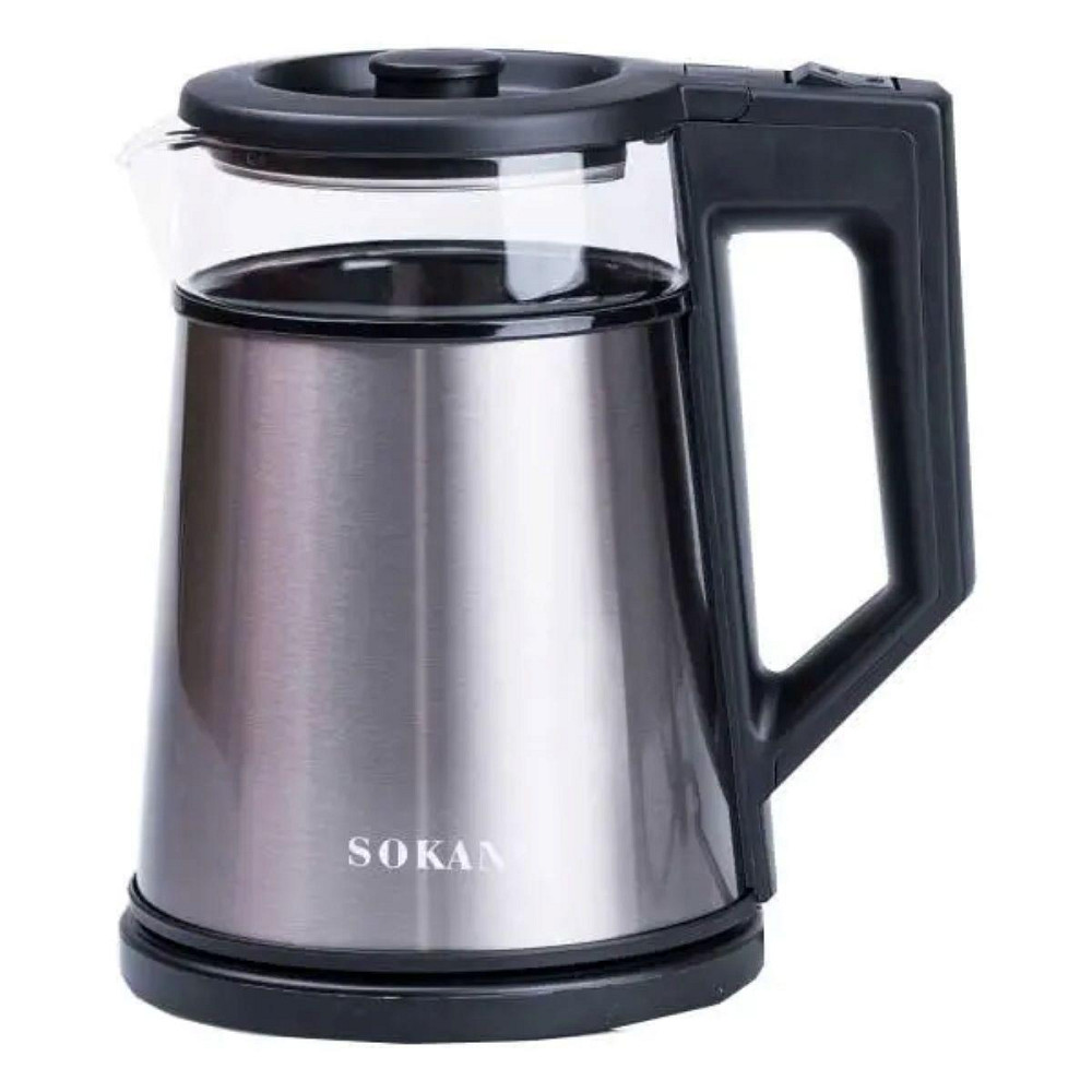 Электрочайник с автоматическим отключением 1.7 л Sokany дисковый бытовой 2000 Вт SK-SH-1076G Киев - изображение 1