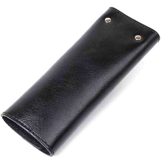 Стильная кожаная ключница Shvigel 16529 Черный Киев