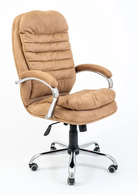 Офісне Крісло Керівника Richman Valencia Mustang Caramel Хром М2 AnyFix Карамельне Київ - фото 1