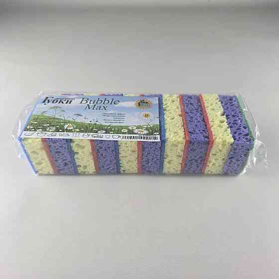 Губка кухонна для посуду 10 шт. Bubble Max (Супер Торба) (1 пачка) Харків