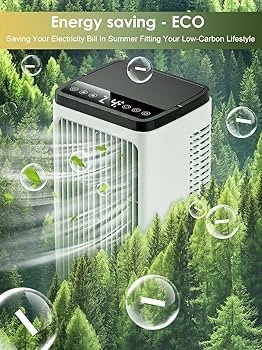 Портативный мини кондиционер K70 4в1, охладитель воздуха USB, вентилятор, увлажнитель, ночник, таймер Киев