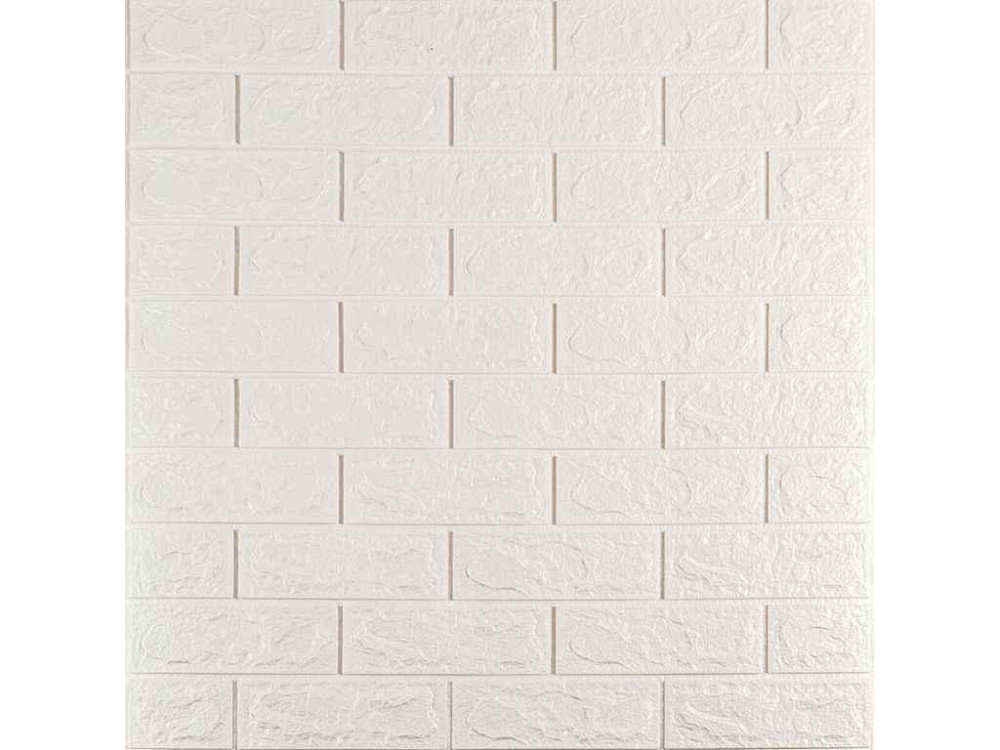Панель стенная 3D 770 * 700 * 5мм 001-5 (кирпич) Белая (SBD) SW-00000029 ТМ STICKER WALL Киев - изображение 1