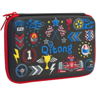 Пенал Cool For School с тиснением 1 отделение Черный (QT-3992-Black) Винница - изображение 1