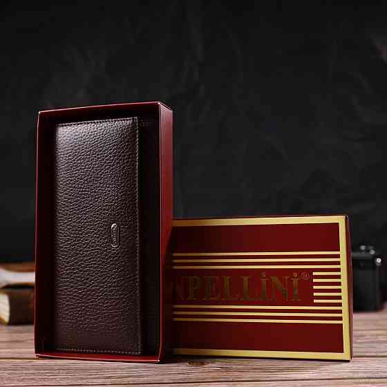 Багатофункціональний гаманець для жінок з натуральної шкіри CANPELLINI 21828 Коричневий Київ