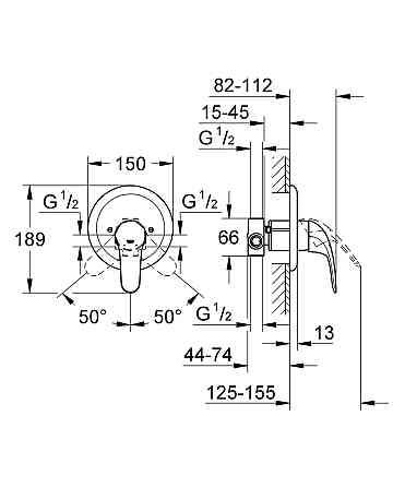 Душовий змішувач Grohe Euroeco New 32742000 Харків