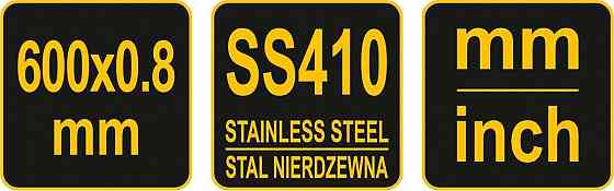 Лінійка складана з нержавіючої сталі VOREL, l= 600 мм, 2 секції по 300 мм (DW) Одеса