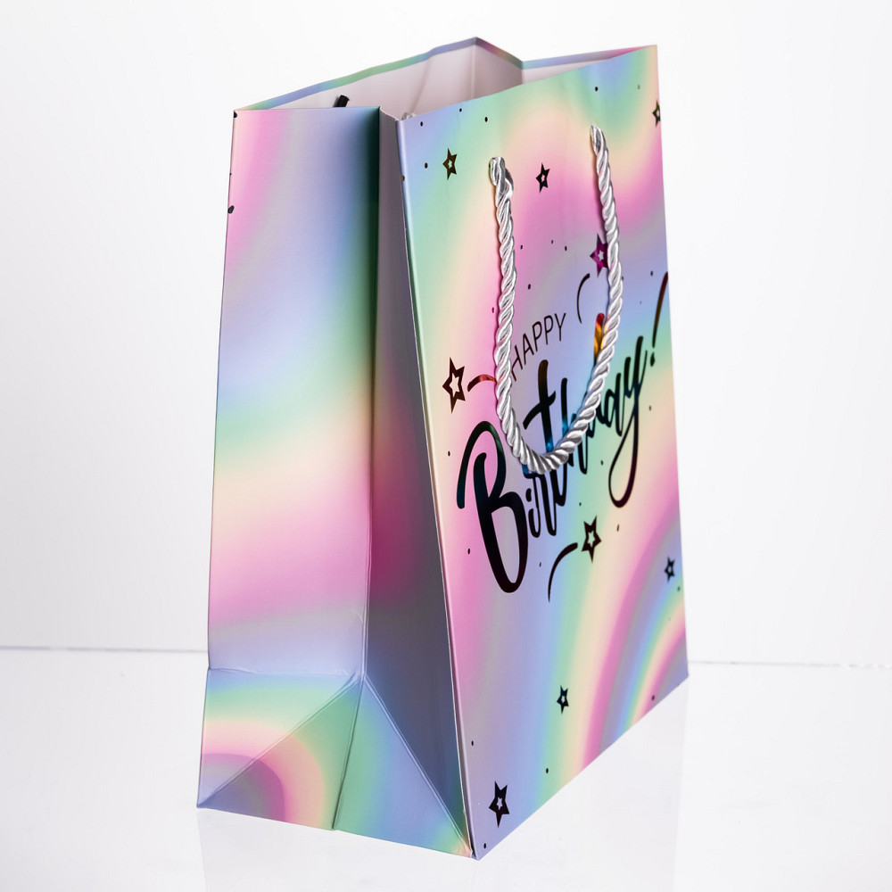 Набір подарункових пакетів з паперу 12 (шт) Happy Birthday 18×10×23 (см) HP-10359-15 Коломия - фото 3